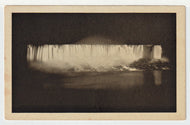 Niagara Falls (Horseshoe Falls at Night), Ontario, Canada - Vintage Original Postcard # 5095 - New - 1940's