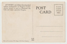 Load image into Gallery viewer, Niagara Falls (Horseshoe Falls at Night), Ontario, Canada - Vintage Original Postcard # 5095 - New - 1940's
