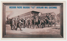 Load image into Gallery viewer, Missouri Pacific Railroad Salutes the Overland Mail Centennial, USA Vintage Original Postcard # 5119 - New - 1960's
