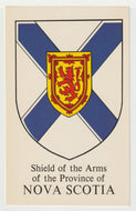 Nova Scotia - Shield of the Arms, Canada Vintage Original Postcard # 5126 - Hand Written - 1960's