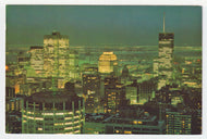 Montreal by Night, Montreal, Quebec, Canada Vintage Original Postcard # 5127 - Post Marked January 22, 1985