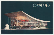 Pavilion of the Soviet Union - Expo 1967, Montreal, Quebec, Canada Vintage Original Postcard # 5128 - Post Marked January 20, 1988