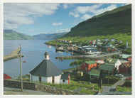 Scenic Lake and Town View, Norway Vintage Original Postcard # 5139 - New 1980's