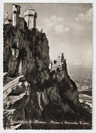 Three Towers of San Marino (Monte Titano) Vintage Original Postcard # 5144 - Post Marked 1960's