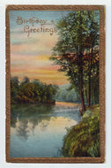 Birthday Greetings Vintage Original Postcard # 6166 - Post Marked Early 1900's