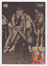 Load image into Gallery viewer, Sports and the Environment - United Nations - Basketball 1952 Helsinki Olympics Vintage Original Postcard # 5173 - New - 1996
