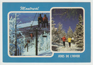 Montreal, Quebec, Canada 'Winter Joys' Vintage Original Postcard # 5192 - Hand Written - 1980's