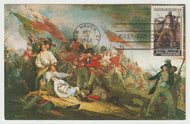 Death of General Warren at Bunker Hill by John Trumbull, Art - Painting Vintage Original Postcard # 5194 - New - Post Marked October 18, 1968