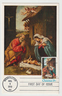 The Nativity by Lotto, Art - Painting Vintage Original Postcard # 5195 - New - Post Marked November 5, 1970