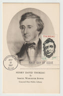 Henry David Thoreau by Samuel W. Rowse, Art - Painting Vintage Original Postcard # 5196 - New - Post Marked July 12, 1967