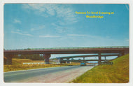 New Jersey Turnpike - Tri-State Crossing at Woodbridge, New Jersey, USA Vintage Original Postcard # 5217 - Post Marked November 1961