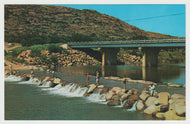 Quartz Mountain State Park - Low Water Bridge, Lake Altus, Oklahoma, USA Vintage Original Postcard # 5220 - New - 1970's