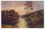 Silvery Stream - River Scene - Painting - Vintage Original Postcard # 5229 - Hand Written 1960's