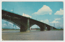 Load image into Gallery viewer, Eads Bridge over the Mississippi River, St. Louis, Missouri, USA Vintage Original Postcard # 5230 - New - 1960's
