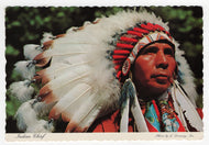 Indian Chief, Montreal, Quebec, Canada (Historical Museum) Vintage Original Postcard # 5260 - Post Marked January 23, 1985