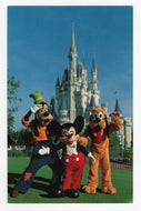 Mickey Mouse, Goofy, Pluto (Cinderella Castle)  - Walt Disney Vintage Original Postcard # 5262 - Post Marked October 5, 1983