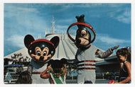 Mickey Mouse, Goofy (Welcome to the Future)  - Walt Disney Vintage Original Postcard # 5270 - Hand Written 1980's