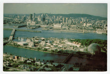 Load image into Gallery viewer, Montreal's Skyline &amp; St. Helen Island, Montreal, Quebec, Canada Vintage Original Postcard # 5274 - Hand Written - 1980's
