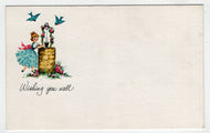 Wishing You Well Vintage Original Postcard # 5282 - New - 1980's