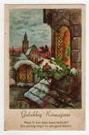 Happy New Year - Gelukkig Nieuwjaar Vintage Original Postcard # 5289 - Post Marked December 18, 1963