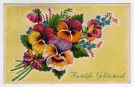 Congratulations - Hartelijk Gefeliciteerd Vintage Original Postcard # 5296 - Post Marked February 15, 1967