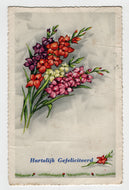 Congratulations - Hartelijk Gefeliciteerd Vintage Original Postcard # 5298 - Post Marked February 9, 1961