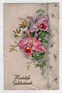 Congratulations - Hartelijk Gefeliciteerd Vintage Original Postcard # 5300 - Post Marked February 6, 1963