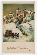 Happy New Year - Gelukkig Nieuwjaar Vintage Original Postcard # 5306 - Post Marked December 11, 1959