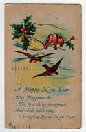 A Happy New Year Vintage Original Postcard # 5307 - Post Marked December 26, 1923