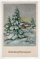 Happy New Year - Gelukkig Nieuwjaar Vintage Original Postcard # 5310 - Post Marked December 23, 1960's