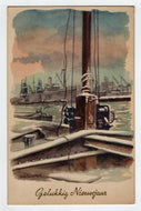 Happy New Year - Gelukkig Nieuwjaar Vintage Original Postcard # 5313 - Post Marked 1960's