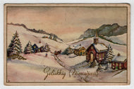 Happy New Year - Gelukkig Nieuwjaar Vintage Original Postcard # 5314 - Post Marked 1960's
