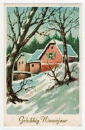 Happy New Year - Gelukkig Nieuwjaar Vintage Original Postcard # 5318 - Post Marked 1960's