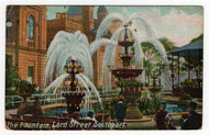 Fountain, Lord Street, Southport, England Vintage Original Postcard # 5336 - Post Marked Early 1900's