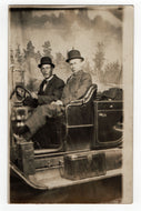 Two Men in Classic Auto (Unknown) Vintage Original Postcard # 5337 - New - Early 1900's