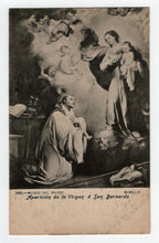 Load image into Gallery viewer, Appearance of the Virgin to San Bernardo, Spain - Art - Painting Vintage Original Postcard # 5344 - New - 1930's
