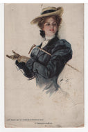 A Thoroughbred - Woman Portrait (Unknown) Vintage Original Postcard # 5355 - Post Marked 1920's