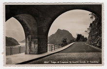 Load image into Gallery viewer, Lake Lugano, The New Road of Gandria, Italy Vintage Original Postcard # 5364 - New - Printed October 3, 1939
