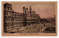 Paris City Hall, France Vintage Original Postcard # 5365 - New - 1930's