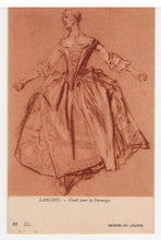 Load image into Gallery viewer, Study For the Camargo by Langres - Drawings from the Louvre, Paris, France Vintage Original Postcard # 5366 - New - 1940's
