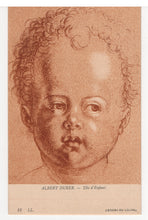 Load image into Gallery viewer, Child&#39;s Head by Albert Durer - Drawings from the Louvre, Paris, France Vintage Original Postcard # 5367 - New - 1940&#39;s
