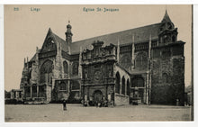 Load image into Gallery viewer, St. James's Church, Liege, Belgium Vintage Original Postcard # 5373 - New- 1930's
