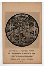 Load image into Gallery viewer, Victoria and Albert Museum - 'Painted Glass Roundel - March' - London, England Vintage Original Postcard # 5383 - New - 1940's
