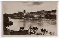 Rhine River, Basel, Switzerland Vintage Original Postcard # 5388 - New - 1950's