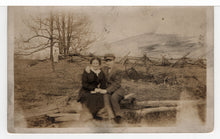 Load image into Gallery viewer, Couple on Fence (Unknown) Vintage Original Postcard # 5402 - New - Early 1900's
