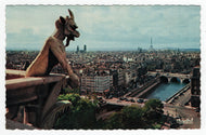 The Devil, The Towers of Notre-Dame, Paris, France Vintage Original Postcard # 5437 - New - 1960's