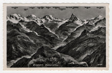 Load image into Gallery viewer, Zermatt Mountains Panorama, Switzerland Vintage Original Postcard # 5444 - New - 1960's
