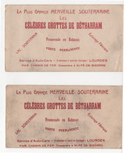 Load image into Gallery viewer, Famous Caves of Betharram, Lourdes, France Vintage Original Postcard (Two Mini's) # 5466 - New - 1950's
