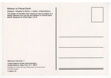 Load image into Gallery viewer, Mission to Planet Earth - United Nations Vintage Original Postcard # 5473 - New - 1992
