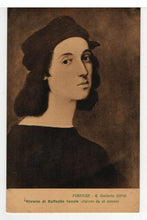 Load image into Gallery viewer, Portrait of Raffaello Sanzio (Italian Renaissance Painter), Italy Vintage Original Postcard # 5484 - Hand Written - Early 1900's
